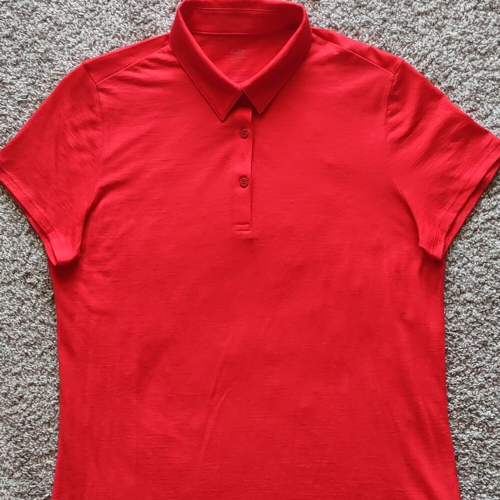 Icebreaker Red Short Sleeve Polo Tee